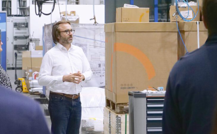 Pictured is the manager who is telling more about a current project