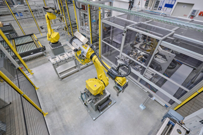 Draufsicht Rotor Montageanlage