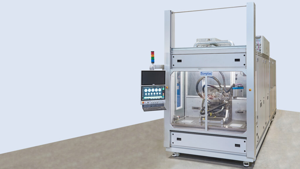 Seitliche Sicht auf den Prüfstand für Main Fuel Pump